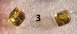 Hypoalergení náušnice kostka křišťálové žluté (BB423)