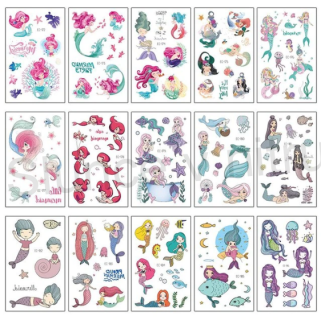 Voděodolné, dočasné tetovaní Mořské Víly, Panny (E250)