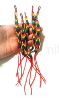 Barevný pletený náramek přátelství (BC467)