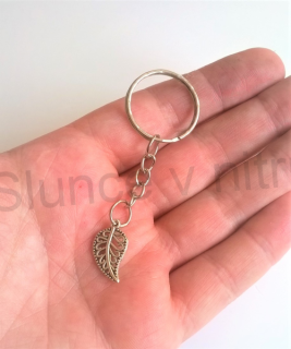 Přívěsek na klíče - lístek (D292)