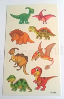 Voděodolné, dočasné tetovaní Dinosauři číslo 2 (E264)