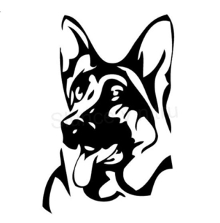 Samolepka na auto německý ovčák (E268)