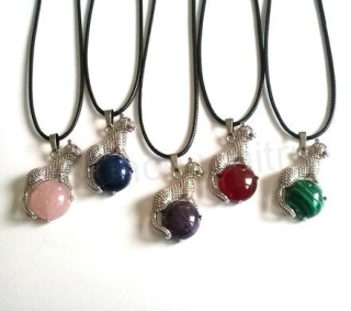 Minerální leopardí náhrdelník – mix minerálů (X479)