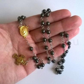 Náhrdelník Růženec s hematovými korálky (BD288)