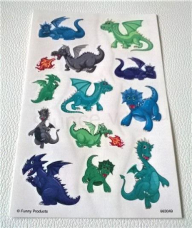 Voděodolné, dočasné tetovaní drak, dráček (E270)