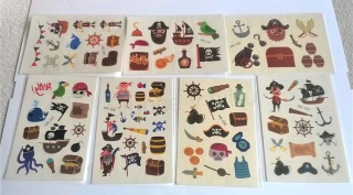 Voděodolné, dočasné tetovaní Piráti (E271)