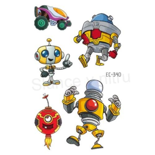 Voděodolné, dočasné tetovaní Roboti (E272)