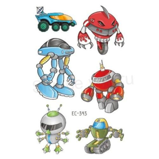 Voděodolné, dočasné tetovaní Roboti (E273)