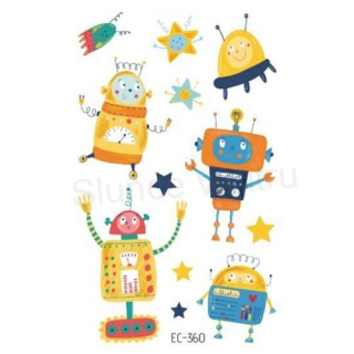 Voděodolné, dočasné tetovaní Roboti (E274)