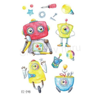 Voděodolné, dočasné tetovaní Roboti (E275)