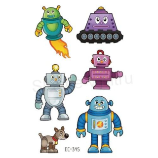 Voděodolné, dočasné tetovaní Roboti (E276)