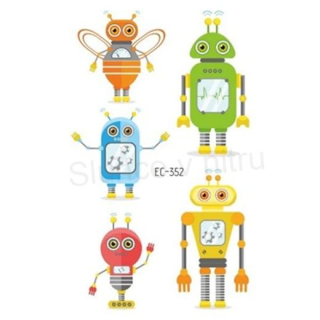 Voděodolné, dočasné tetovaní Roboti (E277)