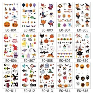 Voděodolné, dočasné tetovaní halloween (E280)
