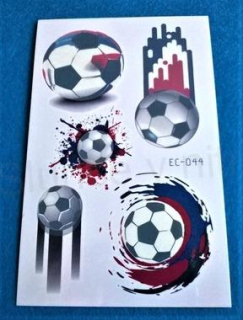 Voděodolné, dočasné tetovaní Fotbal číslo 7 (E283)