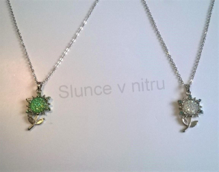 Náhrdelník s přívěškem kytička - chirurgická ocel (BD311) 