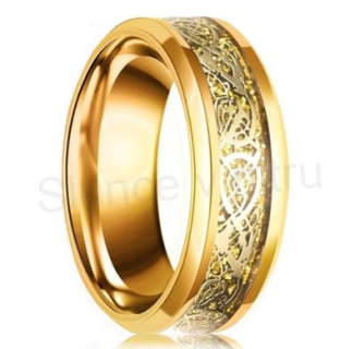 Dračí prsten z chirurgické oceli a uhlíkových vláken (BP77)