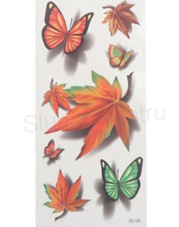 Voděodolné, dočasné tetovaní Motýlci (E285)