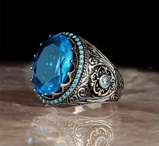 Ozdobný prsten s krystalem (BP291)