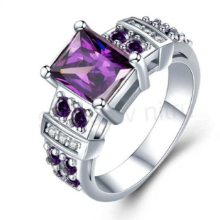 Pokovaný psten se zirkony (BP293)