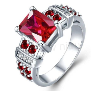 Pokovaný psten se zirkony (BP294)