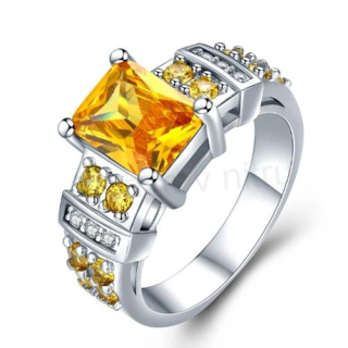 Pokovaný psten se zirkony (BP297)