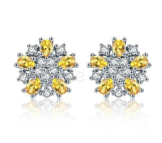 Puzetové náušnice se zirkony (BB443)