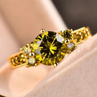 Prsten se zirkony olive velikost 54 (BP295)