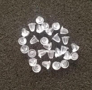 Náušnicová zarážka silikon špunt 4 x 3,5 mm 1 Pár (AA52)