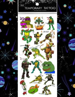 Voděodolné, dočasné tetovaní Želvy Ninja (E304)