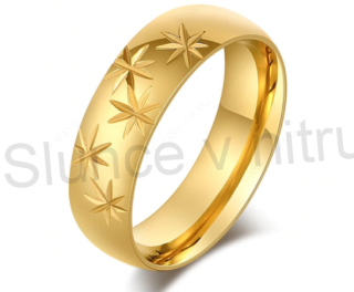 Prsten z chirurgické oceli s ozdobami 6 mm (BP300)