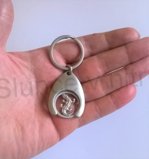 Přívěsek na klíče - mince ještěrka  (D365)