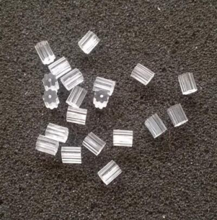 Náušnicová zarážka silikon trubička 3 x 3,5 mm 1 Pár (AA54)