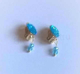 Náušnice klipsy ozdobné měnicí barvu na světle (BB457)