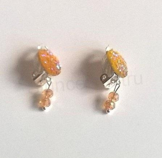 Náušnice klipsy ozdobné měnicí barvu na světle (BB459)