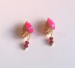 Náušnice klipsy ozdobné měnicí barvu na světle (BB460)