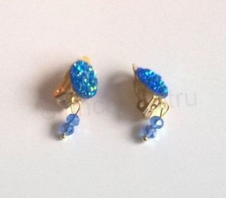 Náušnice klipsy ozdobné měnicí barvu na světle (BB462)