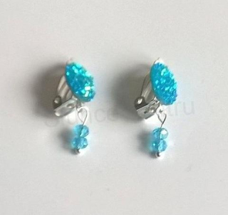 Náušnice klipsy ozdobné měnicí barvu na světle (BB463)