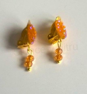 Náušnice klipsy ozdobné měnicí barvu na světle (BB464)