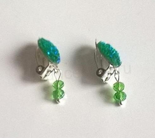 Náušnice klipsy ozdobné měnicí barvu na světle (BB466)