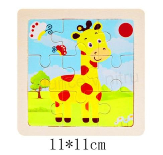 Dřevěné puzzle, skládačka Žirafa (D25)