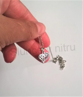 Náhrdelník s přívěškem srdce chirurgické oceli (BD342) 