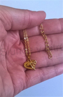 Náhrdelník s přívěškem srdce z chirurgické oceli (BD343) 