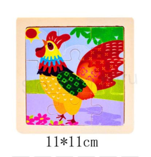 Dřevěné puzzle, skládačka Kohout (D27)