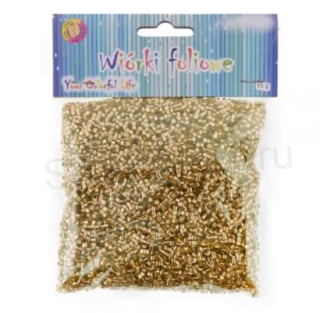 Hliníkové třísky, trubičky - zlaté (V11)