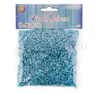 Hliníkové třísky, trubičky - světle modré (V13)