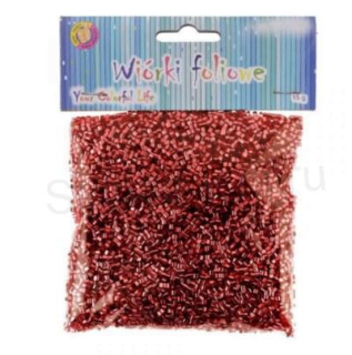 Hliníkové třísky, trubičky - červené (V14)