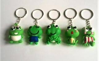 Kličenka, přívěšek veselé žabky mix (D391)