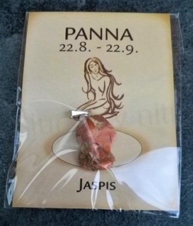 Minerální přívěsek Jaspis - znamení PANNA (X533)