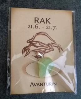 Minerální přívěsek Aventurín znamení - RAK (X530)