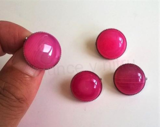 Brož, odznak s minerálem achát 1,9 cm (X538)